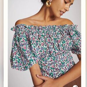 Anthropologie Banjanan Floral Off the Shoulder Top NWT
